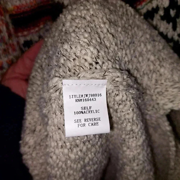 J.NNA Multicolor  Open Front Cardigan Sz Medium 100% Acrylic - Picture 8 of 8